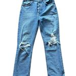 AGOLDE Riley High Rise Button Fly Jeans Denim Designer Distressed Womens 26 Photo 0