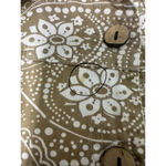 Jane Ashley Jacket Sz M Denim Style Boho Floral Tan /wht Jacket Photo 7