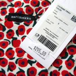 NWT marimekko Syvanne Pikku Vikuri in Red White Floral Jersey Tunic Dress S Photo 2