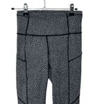 Lululemon Fast Free Leggings Stretch Frozen Fizz White Black Nulux Women Size 4 Photo 4