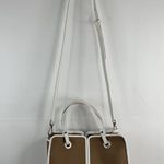 Kate Spade Sam Canvas Satchel Blazer Brown White Leather Trim Shoulder Bag Purse Photo 2