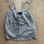 Topshop  gray lace up tank / size 6 Photo 0