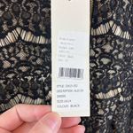 Darling London New Black Floral Lace Over Nude Lining Midi Dress A178 Size 14 Photo 5