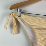 Cabana Del Sol  Yellow Striped Side Tie Bikini Bottoms L Photo 1