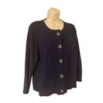 Philosophy  Republic Sweater Women’s Size XL Cardigan Navy Silver Toggles Photo 1