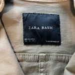 ZARA  BASIC Tan Cargo Utility Jacket XS Full Zip Asymmetrical Y2K Streetwear Photo 13