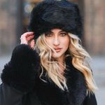 Slavic Girl peninsula Faux Fur Hat new Black Photo 0