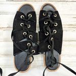 Urban Outfitters  Sandals Women Size 9-9.5 Black Bonnie Sued Laced Rivet Boho Photo 0