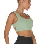 NWT MINT Medium Support Strappy Padded Sportsbra Green Photo 0