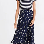 Madewell Navy Floral Skirt Photo 0