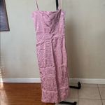 House Of CB  S D-DD plus cu Ophelle Pink Jacquard Lace Up Bodycon Midi Dress NWOT Photo 6