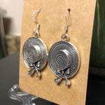 Silver Sun Hat Earrings Photo 2