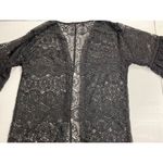 Black Lace Kaftan/Vest, Ruffle Sleeves, Sheer Size L Photo 4