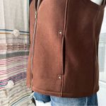 Ralph Lauren Lauren  Brown Shearling Lined Faux Suede Barn Vest Women’s Size XL Photo 3