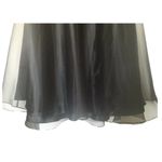 Vintage J.B.S. LTD Black formal shimmery iridescent overlay maxi skirt size 14 Photo 8