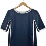 Shabby Apple Shirt Dress Size XS Contrast Trim Knit Navy Blue White Tennis Prep Photo 3