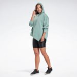 Reebok Green Oversized Asymmetric Hem Hoodie Photo 3