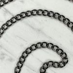 Black Chain Link Purse Handbag Replacement Strap 47" Crossbody Shoulder ✨ Photo 7