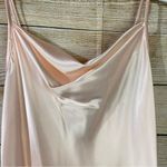 Bebe satin cowl-neck peachy slip on midi dress Size Small adjustable straps- NWT Photo 9