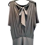 Badgley Mischka Badgley Mischka 17905 Women's Black Drapey Blouson Cocktail Dress Size 4 $330 Photo 4