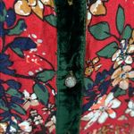 Aratta Silent Journey Red Floral Embellished Button Down Shirt Photo 8