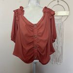 Boutique libian • terracotta rust off shoulder top Size 3X Photo 6