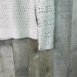 Moda International Medium White Crocheted Long Sleeve V Photo 4