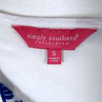 Simply Southern Embroidered Cover Up Dress Sleeveless White Blue Size Small Photo 4