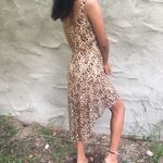 Cheetah print dress, hi low leopard print dress Brown Photo 2