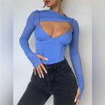 House Of CB RARE  'Isabel' Cornflower‎ Asymmetric Cutout Corset NWOT size M Photo 8