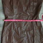 Meshki NEW PAmela Strapless Faux Leather Dress Large Photo 6