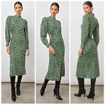 Rails Carmel Abstract Garden Cutout Floral Midi Dress Size M Photo 1