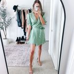 HOUSE OF HARLOW 1960 X REVOLVE Aja Green Wrap Mini Dress Size M Photo 3