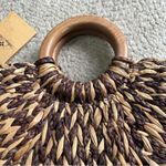 Patricia Nash NWT Patrica Nash Luzzara Straw & Leather Bag With Strap Boho Beach Summer Tote Photo 3