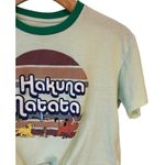 Disney Cropped T Shirt Juniors S 3/5 Green Lion King Hakuna Matata Tie Waist Photo 2