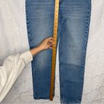ZARA High Waisted Straight Leg Classic Blue Denim Jeans Size 10 Light Wash Photo 2