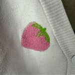 Forever 21 Vintage Strawberry Print Cream Cardigan Oversized Fit Size XL Photo 1