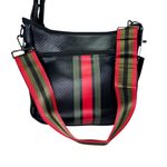 Haute Shore Neoprene Crossbody Bag & Matching Wallet Set – Red/Olive Stripe NWT Black Photo 13