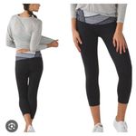 Lululemon Wunder Under Cropped Legging Women 6 Black Reversible Athletic Yoga Photo 1