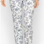 Talbots  Slim Ankle Jeans – Butterfly Floral Print Size 12 Petite Photo 0