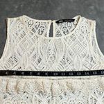 ZARA Crewneck Lace Tiered Sleeveless Tank Top Size Small Cottagecore Boho Photo 6