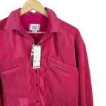 BDG NWT Urban Outfitters Rodney Corduroy Raw Hem Button Down Pink Size S Photo 7