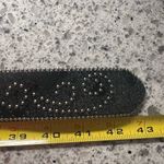 Nocona Women's Leather Belt Bling Black silver Studs Rhinestones Sz Large Photo 5