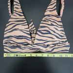 Aerie  Tan and Black Tiger Print Bikini Top NWT Size Small Triangle Bikini Top Photo 6