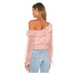 Lovers + Friends  Juliette Boho One Shoulder Pink Top Size Small Photo 2