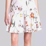 Ted Baker   Ginene Botanical Bloom fluted A-line mini skirt Size 3 Photo 0
