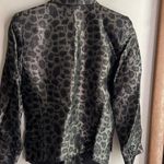 SMYTHE Film Fest Sharp Shoulder Blazer Metallic Leopard Gray Size 2 Photo 10