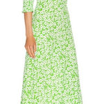 RIXO London Mia Dress Green Retro Micro Floral Swirl Size 2 Shirt Dress Photo 0
