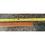 Casual‎ Corner Large Genuine Leather Crocodile Embossed Belt Silver Buckle Italy Brown Photo 6