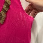 Dana Buchman Cute pink sleeveless metallic beaded collar jewel-look flowy top  Photo 8